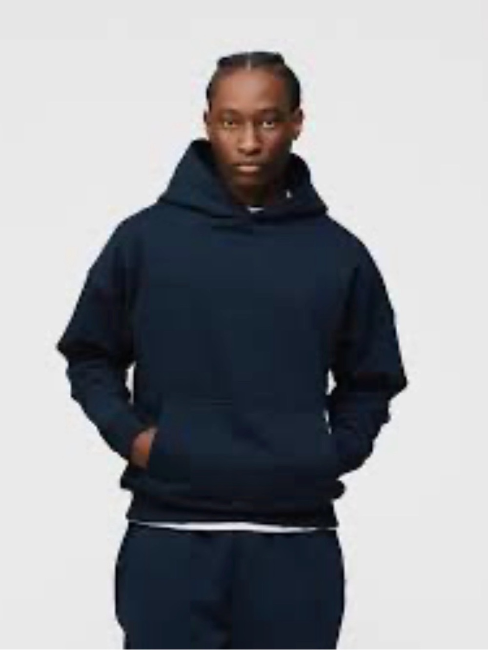 Hours Drop Shoulder Hoodie - Navy